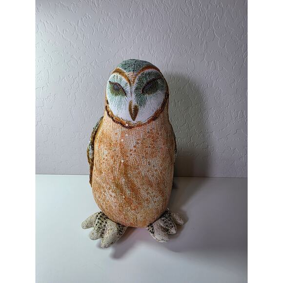 NEW John Derian Woodland Owl Sparkling Beaded Target 13"x 8" Plush Pillow NWT - Picture 2 of 10